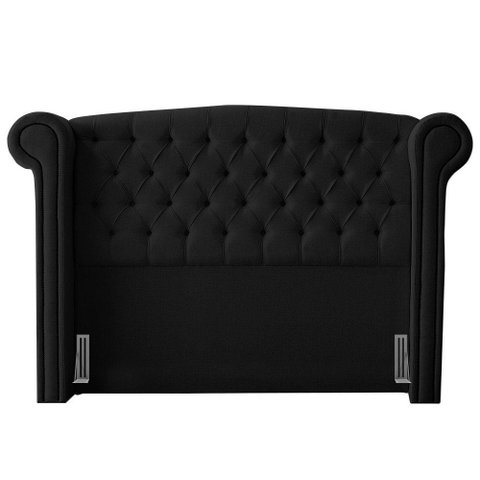 Cabeceira King Size Adelle 195cm C/ Frame Suede Preto