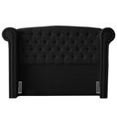 Ver imagem 1 de Cabeceira King Size Adelle 195cm C/ Frame Suede Preto
