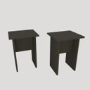 Ver imagem 1 de Conjunto de 2 Bancos 30 Cm Preto Mdp B400