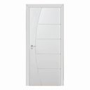 Ver imagem 1 de Kit Porta de Madeira 210x90cm Frisada Laqueada Moldufama Abertura Direita