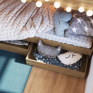 Conjunto 2 Gavetões Individuais Para Beliche Infantil