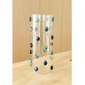 Vaso Vidro Decorado com Gemas de Vidro na Cor Azul 25 Altura X 10 Cm - 1
