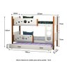 Beliche Solteiro Star com Cama Auxiliar - Branco com Mel - 5