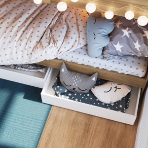 Conjunto 2 Gavetões Individuais Para Beliche Infantil