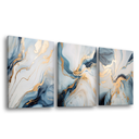 Ver imagem 1 de Conjunto de Quadros Trio Abstract Blue Gold -- BR ARTES