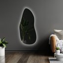 Ver imagem 3 de Espelho Multiuso Lapidado Pendurador Led Branco 130x60cm Orgânico
