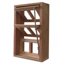 Ver imagem 3 de Janela de Madeira Vitro Capelinha Basculante Reto Padrão Cedro Batentes de 14 Cm-0.40(l)x1.20(a)