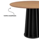 Ver imagem 3 de Mesa De Jantar Redonda 4 Lugares Thalia D01 Freijó/Preto Fosco - Mpozenato