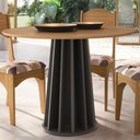 Ver imagem 2 de Mesa De Jantar Redonda 4 Lugares Thalia D01 Freijó/Preto Fosco - Mpozenato