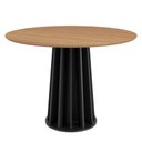 Ver imagem 1 de Mesa De Jantar Redonda 4 Lugares Thalia D01 Freijó/Preto Fosco - Mpozenato