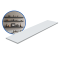 Ver imagem 2 de 1 Prateleira Branca 90X20 Com Suporte Flutuante Mdf  Organizadora Decoração Cozinha Quarto Banheiro