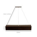 Ver imagem 3 de Pendente Wood Retângular 120x10cm - 01 Luz G12 Cor:imbuia