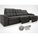 Ver mais imagens de Sofá com Porta Copos e Carregador USB Eureka 2,30m Assento Retrátil e Reclinável Velosuede