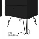 Ver imagem 7 de Escrivaninha Mesa Escritório com Gaveteiro New 5 Gavetas Freijó e Preto Artany