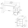 Escrivaninha Mesa Escritório 2 Gavetas com Gaveteiro New - 3