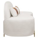 Ver imagem 4 de Sofá Curvo Orgânico com Puff Maitê 2 Pessoas 180cm Bege Sofa Store