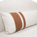 Ver imagem 5 de Sofá Curvo Orgânico com Puff Maitê 2 Pessoas 180cm Bege Sofa Store