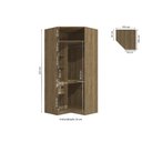 Ver imagem 2 de Guarda Roupa Closet Modulado Componível Canto Oblíquo Modulado Adapt Kappesberg Nogueira/macadâmia