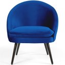 Ver imagem 2 de Poltrona para Sala Rafa Pés Palito Veludo Azul Royal - Nexta Casa