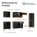 Ver imagem 4 de Armário de Cozinha Completa 293cm Rustic/preto Emilly Madesa 011
