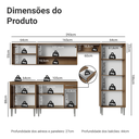 Ver imagem 5 de Armário de Cozinha Completa 293cm Rustic/preto Emilly Madesa 011