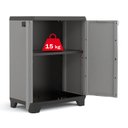 Ver imagem 2 de Armário Multiuso Plástico Stillo Baixo Cinza Preto Keter