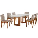 Ver imagem 2 de Sala de Jantar Patros 180CM 6 Cadeiras Bella Gold Moderna