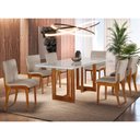Ver imagem 1 de Sala de Jantar Patros 180CM 6 Cadeiras Bella Gold Moderna
