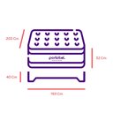 Ver imagem 2 de Cama Box Super King Molas Ensacadas Palermo Grey Portobel 193x203x72