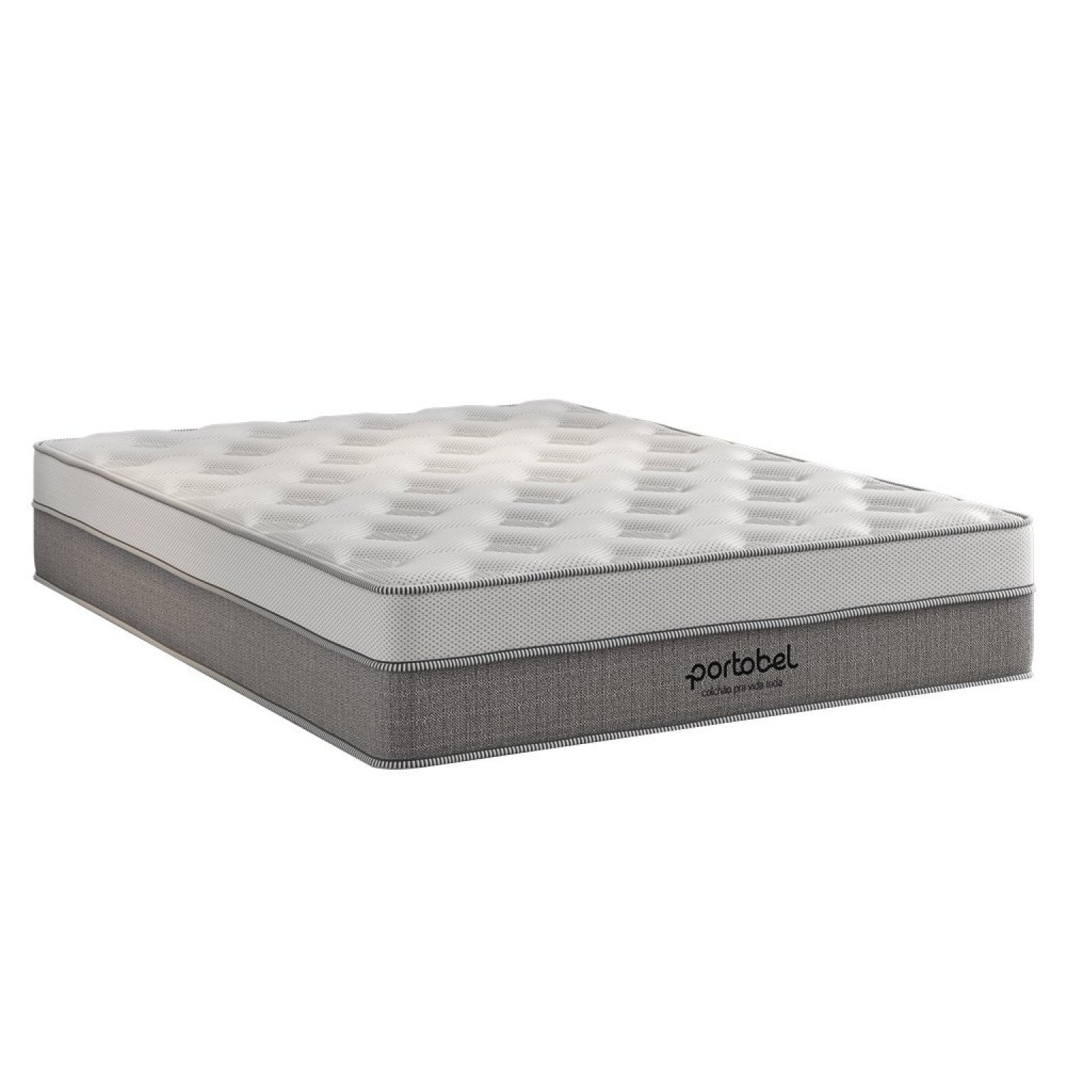 Cama Box Super King Molas Ensacadas Palermo Grey Portobel 193x203x72 - 3