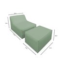 Ver imagem 6 de Chaise Tiktok Sofá Cama 2 Lugares com Puff Verde Menta para Redes Sociais Bz Home Decor