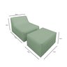 Chaise Tiktok Sofá Cama 2 Lugares com Puff Verde Menta para Redes Sociais Bz Home Decor - 6
