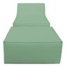 Chaise Tiktok Sofá Cama 2 Lugares com Puff Verde Menta para Redes Sociais Bz Home Decor - 3