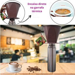 Kit 2 Coador de Café Filtro Moka Permanente 103 e Porta Filtro com Funil 103 - 5