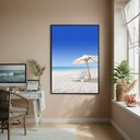 Ver imagem 2 de Quadro Decorativo Guarda-sol Branco-70x50cm:moldura Preta