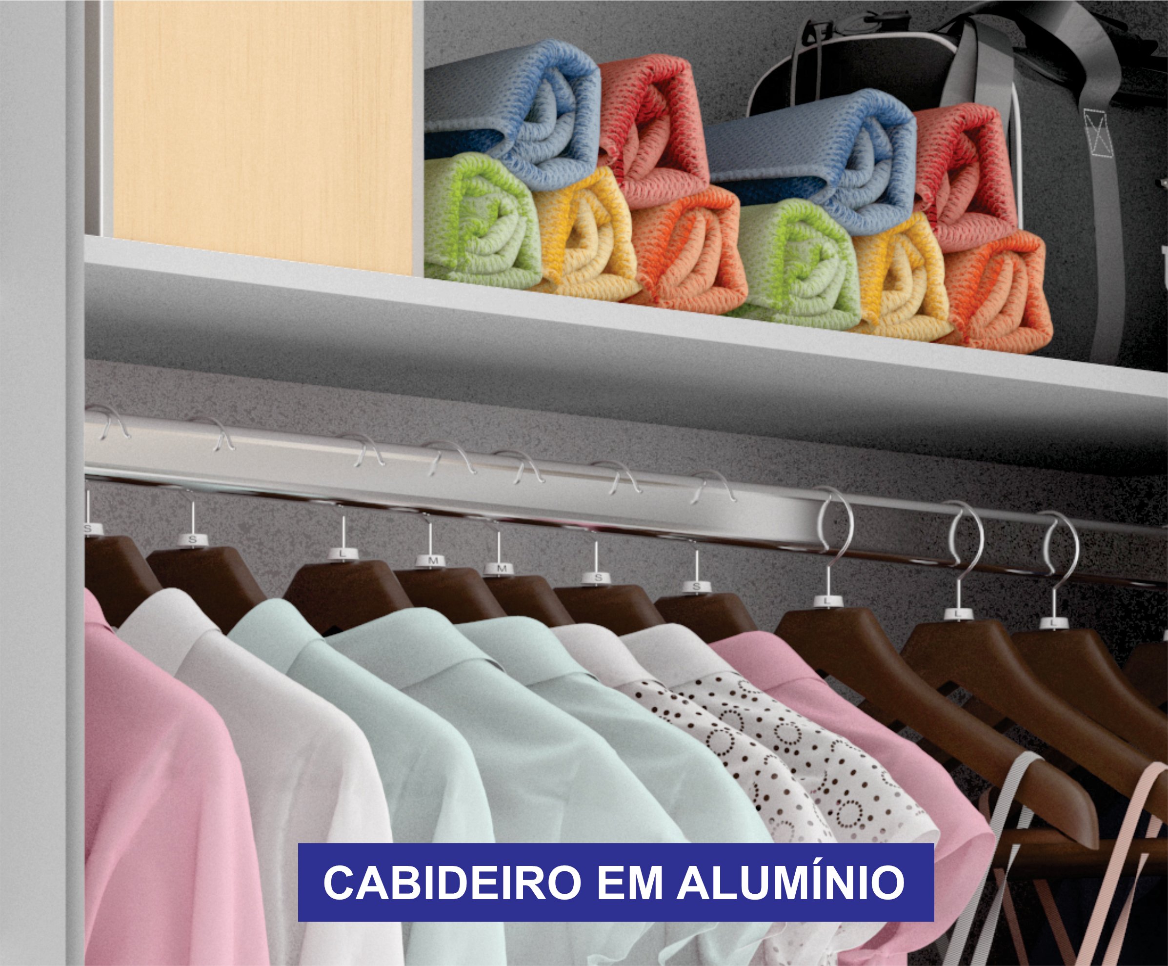 Guarda Roupa Casal sem Espelho 2 Portas 3 Gavetas São Paulo - 8