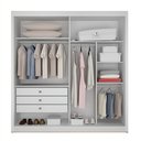 Ver imagem 4 de Guarda Roupa Casal 2 Portas de Correr 3 Gavetas 100% MDF São Paulo