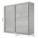 Ver imagem 3 de Guarda Roupa Casal 2 Portas de Correr 3 Gavetas 100% MDF São Paulo
