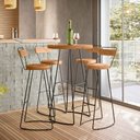 Ver imagem 3 de Kit 04 Banquetas Alta Cozinha Sala de Jantar Bar Lia D01 Peroba Rosa - Inoviza