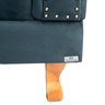 Sofá Chesterfield Capitonê Duque 1.8M Clássico Sala Recepção Barbearia:SUEDE AZUL PETROLEO - 3