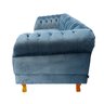 Sofá Chesterfield Capitonê Duque 1.8M Clássico Sala Recepção Barbearia:SUEDE AZUL PETROLEO - 4