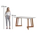 Ver imagem 5 de Mesa de Jantar sem Vidro Madeira Maciça Retangular 6 Lugares Califórnia Marrom/Caramelo/Nevaska