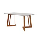 Ver imagem 3 de Mesa de Jantar sem Vidro Madeira Maciça Retangular 6 Lugares Califórnia Marrom/Caramelo/Nevaska