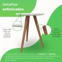 Ver imagem 3 de Mesa Lateral 100% MDF 60cm Tampo Esmeralda Branco