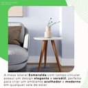 Ver imagem 5 de Mesa Lateral 100% MDF 60cm Tampo Esmeralda Branco