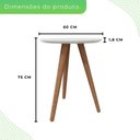 Ver imagem 6 de Mesa Lateral 100% MDF 60cm Tampo Esmeralda Branco