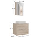 Ver imagem 6 de Conjunto Gabinete Banheiro Rubi 60cm - Gabinete + Cuba + Espelheira - Madeirado Inteiro