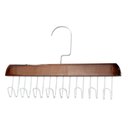 Ver imagem 1 de Cabide Madeira Rotativo Ganchos Organizador Armário Closet Marrom