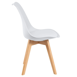 Conjunto Mesa de Jantar Leda 90cm Branca Tampo em Mdf com 4 Cadeiras Eames Wood Leda Branca - 5