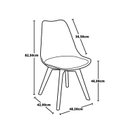 Ver imagem 3 de Conjunto Mesa de Jantar Leda 90cm Branca Tampo em MDF com 4 Cadeiras Eames Wood Leda Branca